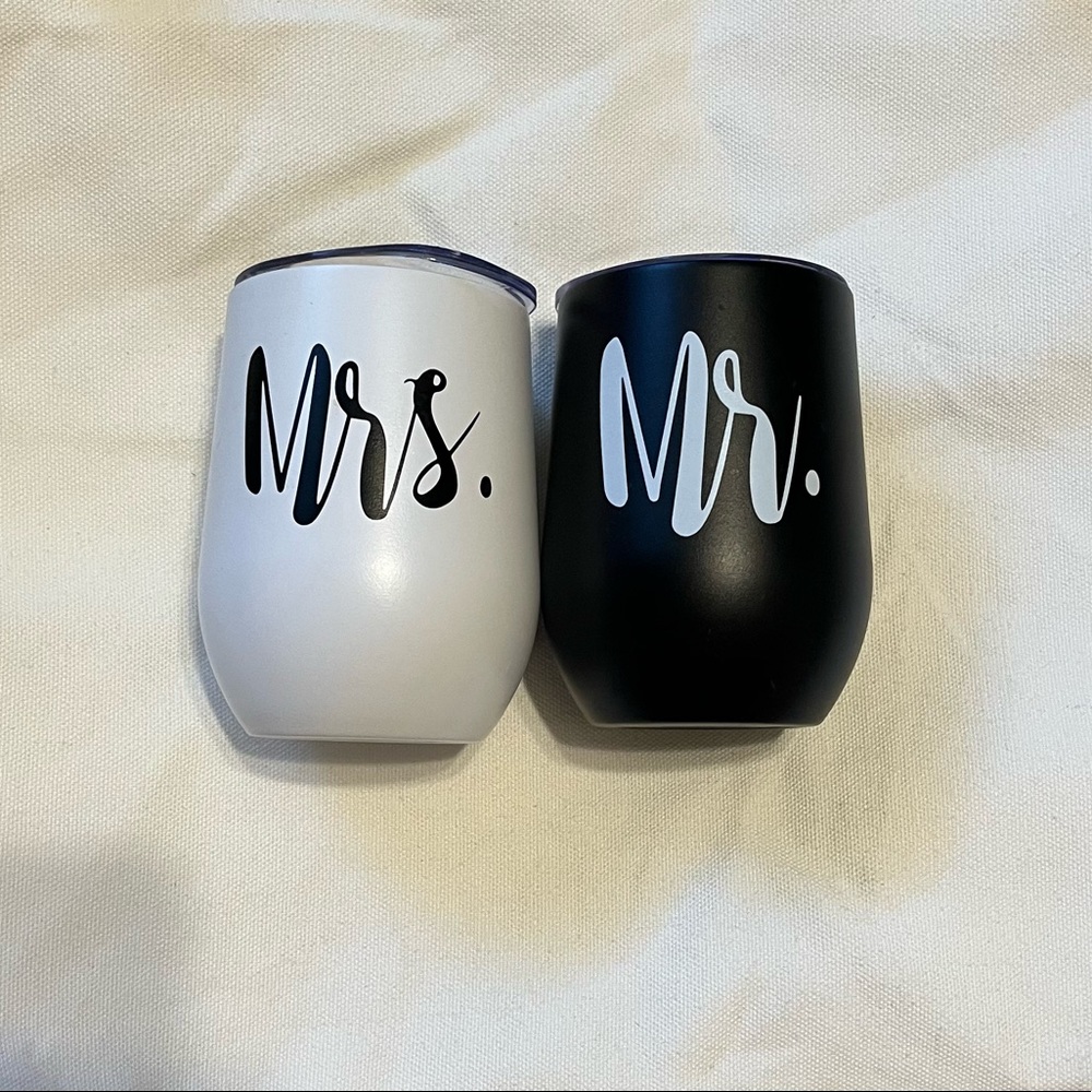 Mr. Mrs. wine tumbler